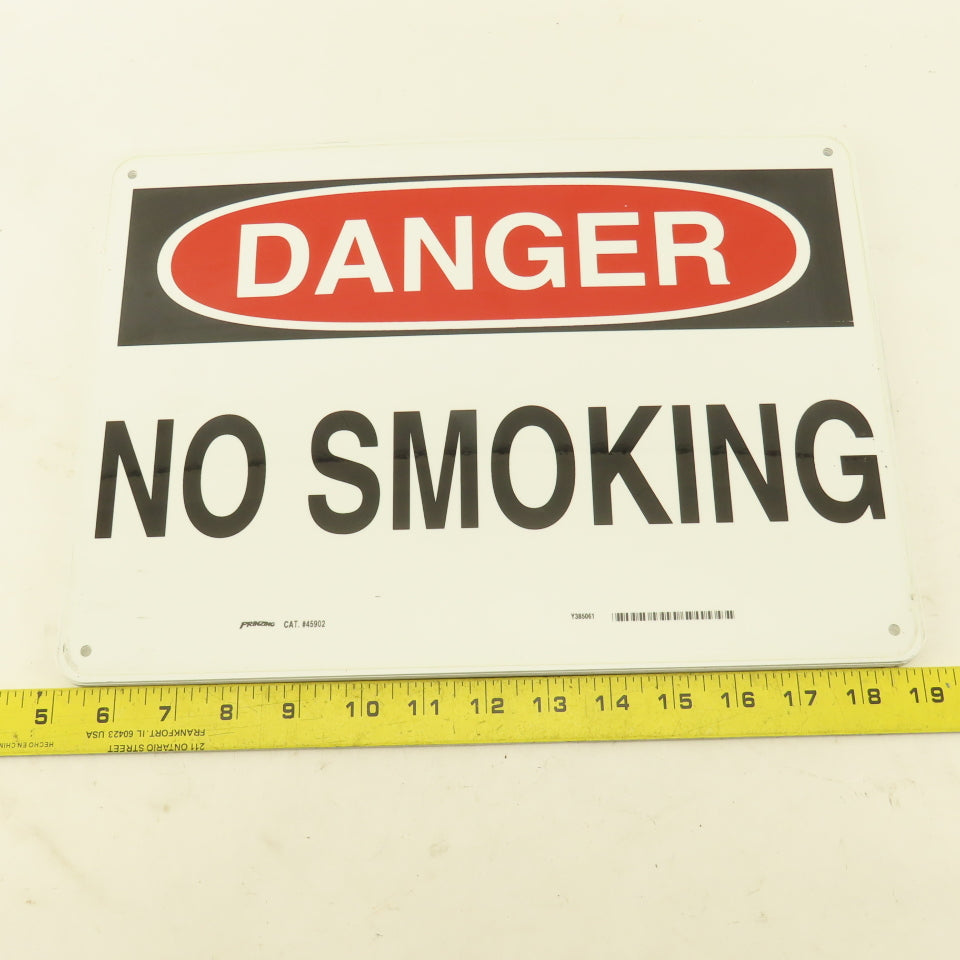Prinzing DANGER No Smoking Sign Aluminum 14" x 10" Lot Of 9