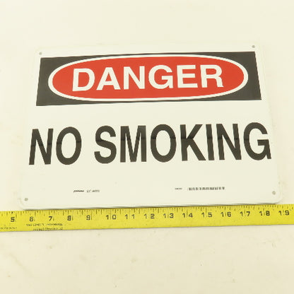 Prinzing DANGER No Smoking Sign Aluminum 14" x 10" Lot Of 9