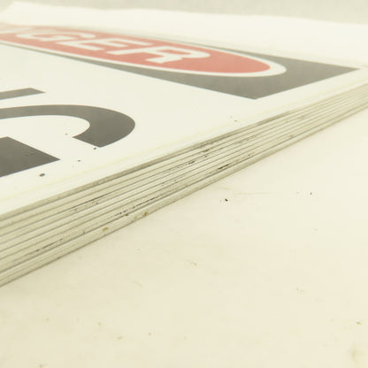 Prinzing DANGER No Smoking Sign Aluminum 14" x 10" Lot Of 9