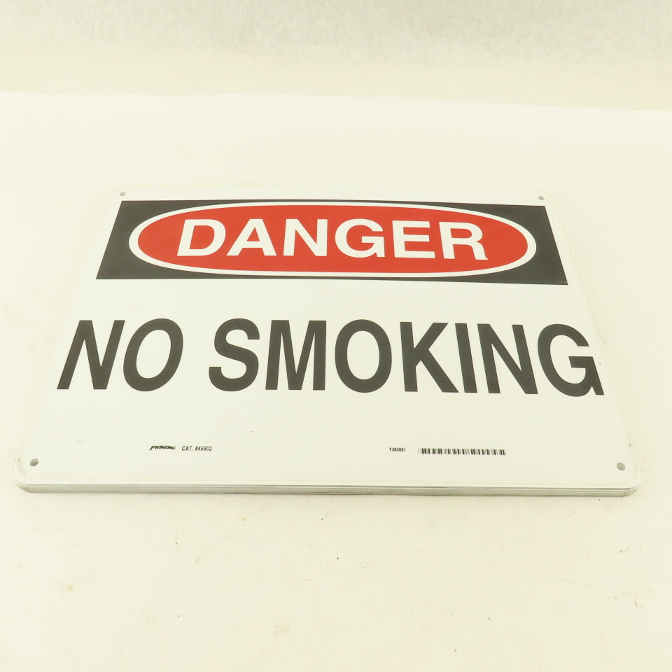 Prinzing DANGER No Smoking Sign Aluminum 14" x 10" Lot Of 9