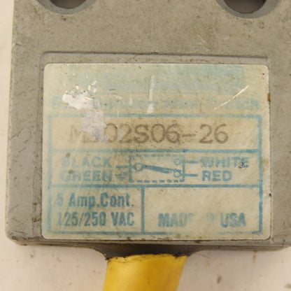 Telemecanique MS02S06-26 125/250VAC 5A Roller Plunger Limit Switch