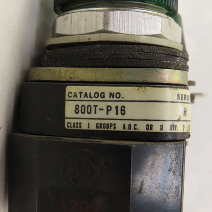 Allen Bradley 800T-P16 120V 50/60Hz Green Pilot Indicator Light Lot Of 3