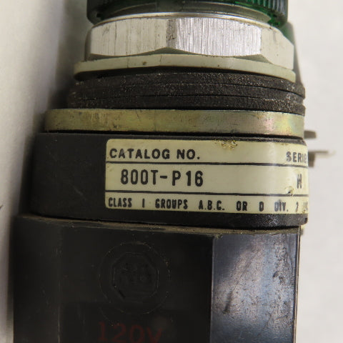 Allen Bradley 800T-P16 120V 50/60Hz Green Pilot Indicator Light Lot Of 3