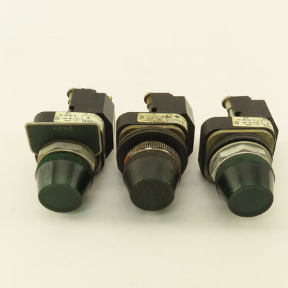 Allen Bradley 800T-P16 120V 50/60Hz Green Pilot Indicator Light Lot Of 3