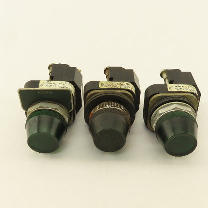Allen Bradley 800T-P16 120V 50/60Hz Green Pilot Indicator Light Lot Of 3