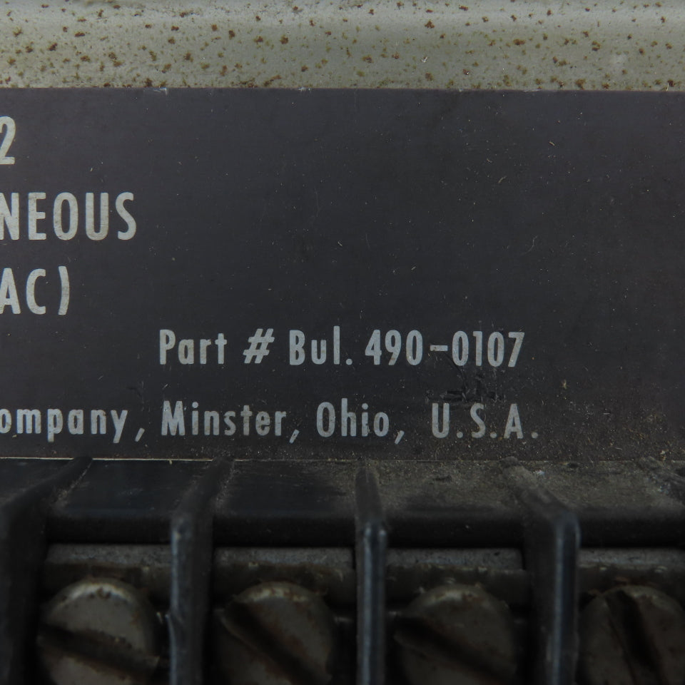 Minster 490-0107 110V AC/DC Time Delay Relay Unit