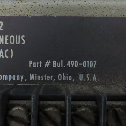 Minster 490-0107 110V AC/DC Time Delay Relay Unit