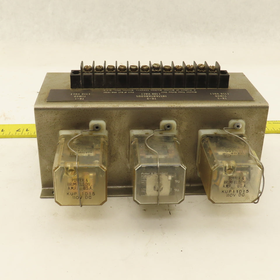 Minster 490-0107 110V AC/DC Time Delay Relay Unit