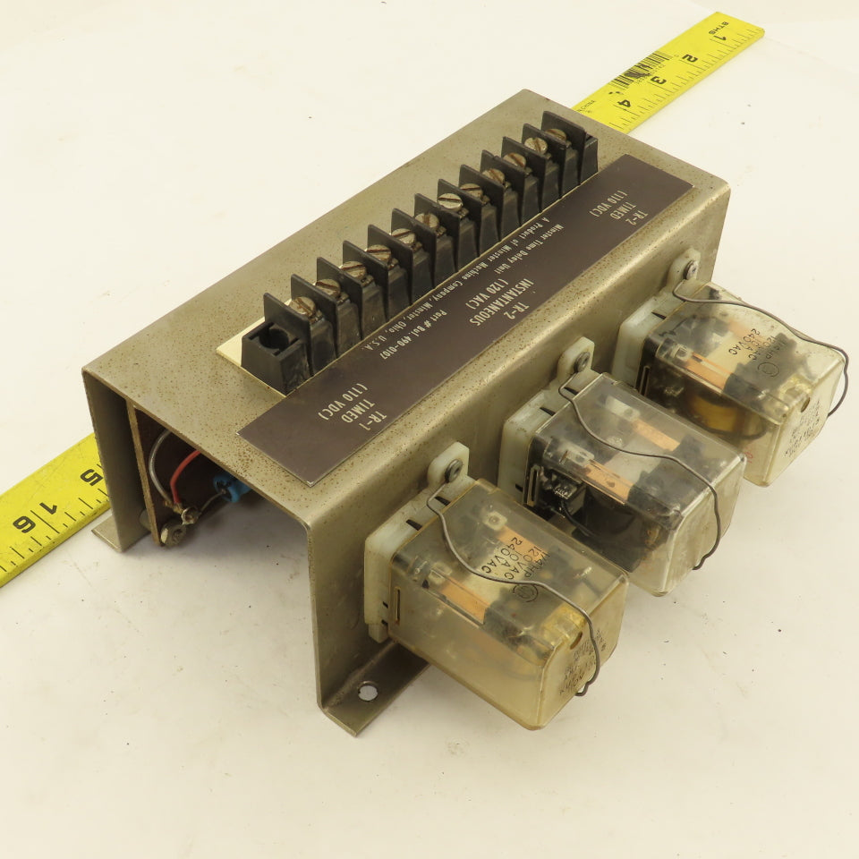Minster 490-0107 110V AC/DC Time Delay Relay Unit