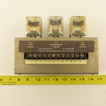 Minster 490-0107 110V AC/DC Time Delay Relay Unit