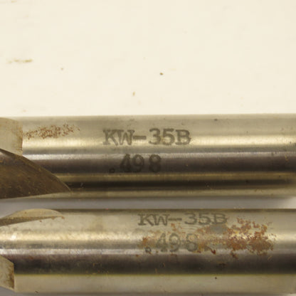 Putnam KW-35B 2 Flute Highs Speed Steel End Mill 0.498 Diameter 1" Loc Lot of 2