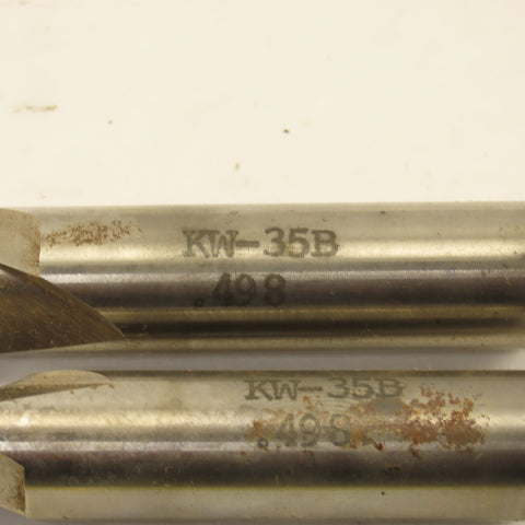 Putnam KW-35B 2 Flute Highs Speed Steel End Mill 0.498 Diameter 1" Loc Lot of 2