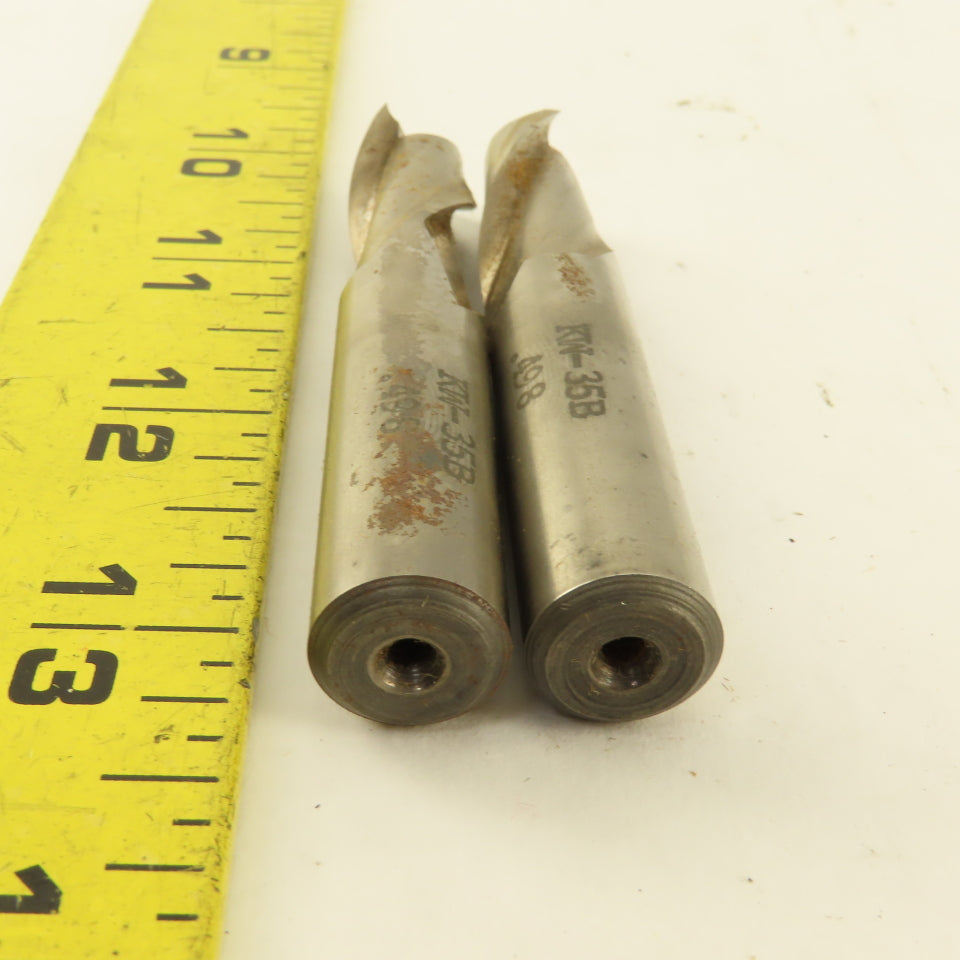 Putnam KW-35B 2 Flute Highs Speed Steel End Mill 0.498 Diameter 1" Loc Lot of 2