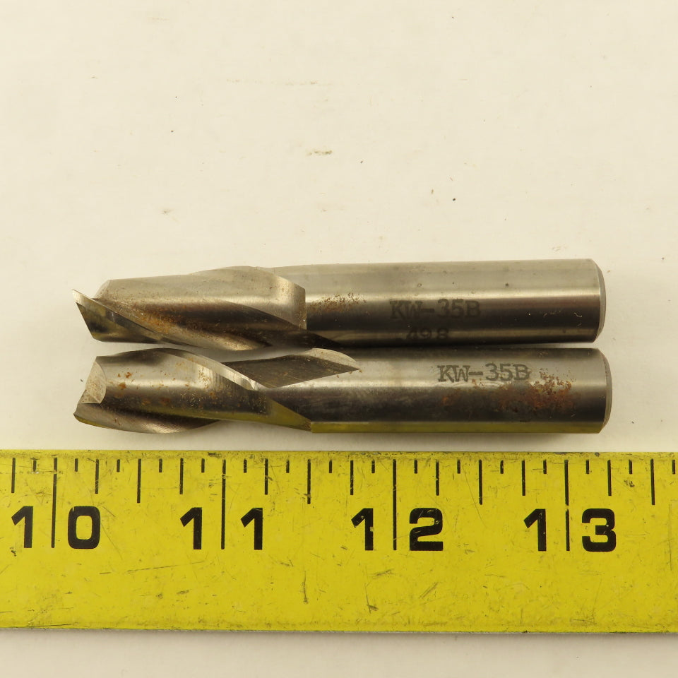 Putnam KW-35B 2 Flute Highs Speed Steel End Mill 0.498 Diameter 1" Loc Lot of 2