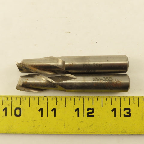 Putnam KW-35B 2 Flute Highs Speed Steel End Mill 0.498 Diameter 1" Loc Lot of 2