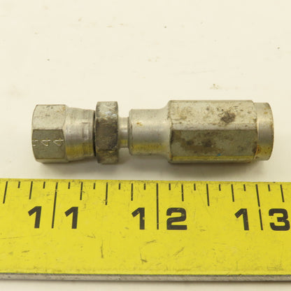 Parker 3/16" ID No Skive Hose x (-4) 7/16-24 Female Swivel Hydraulic Fitting