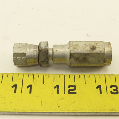 Parker 3/16" ID No Skive Hose x (-4) 7/16-24 Female Swivel Hydraulic Fitting