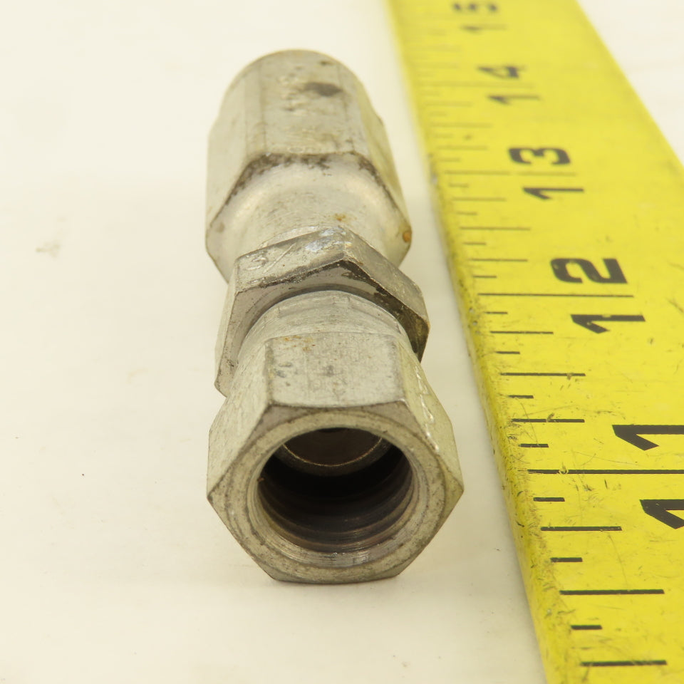 Parker 3/16" ID No Skive Hose x (-4) 7/16-24 Female Swivel Hydraulic Fitting