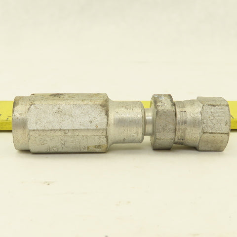 Parker 3/16" ID No Skive Hose x (-4) 7/16-24 Female Swivel Hydraulic Fitting
