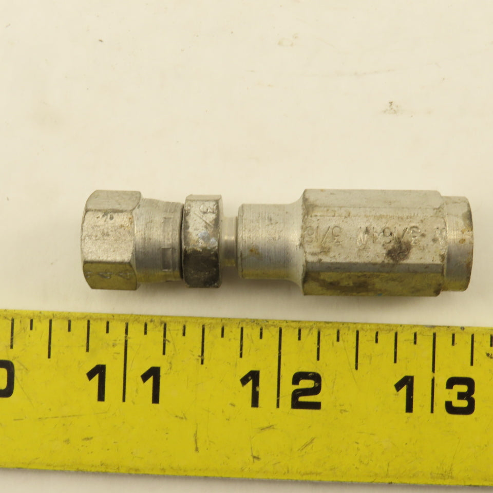 Parker 3/16" ID No Skive Hose x (-4) 7/16-24 Female Swivel Hydraulic Fitting