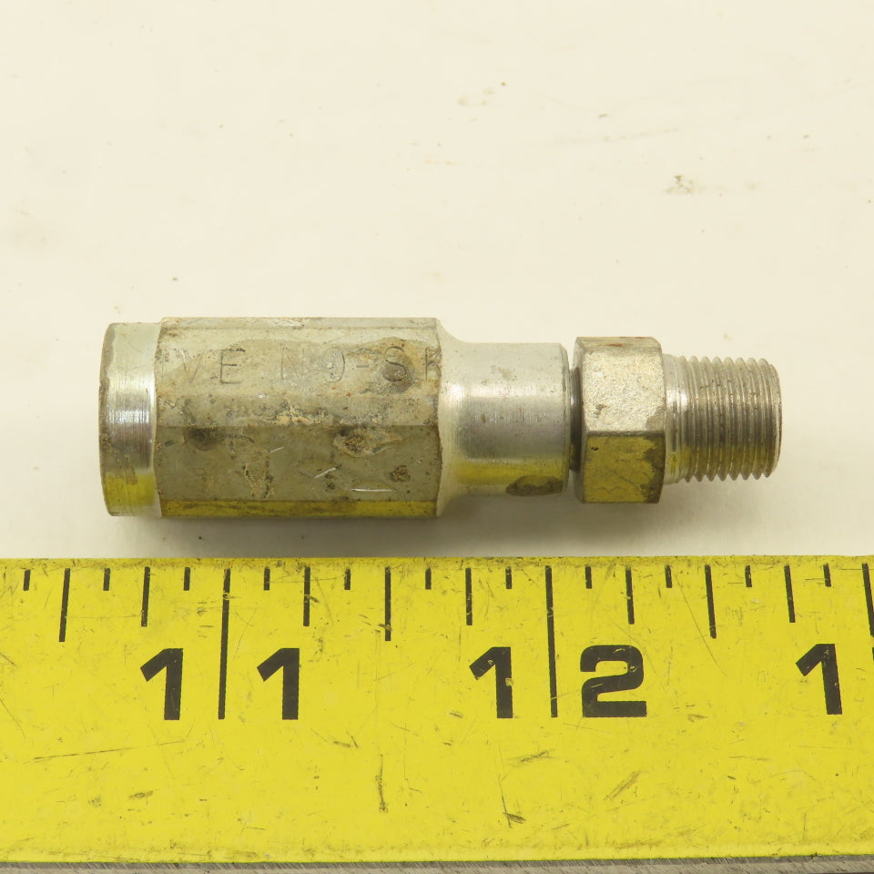 Parker 3/16" ID No Skive Hose x (-4) 7/16-24 Male Straight Hydraulic Fitting