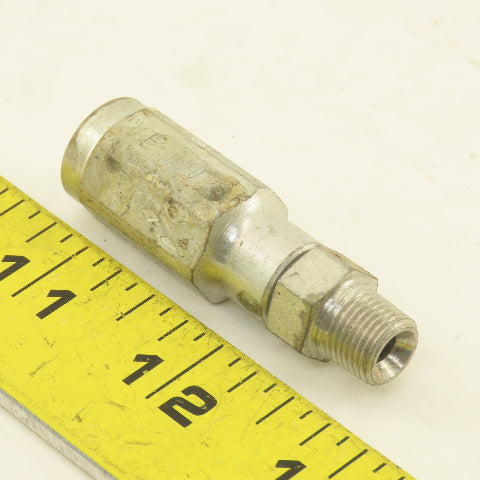Parker 3/16" ID No Skive Hose x (-4) 7/16-24 Male Straight Hydraulic Fitting