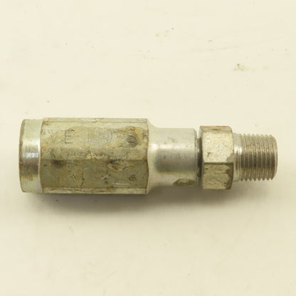 Parker 3/16" ID No Skive Hose x (-4) 7/16-24 Male Straight Hydraulic Fitting