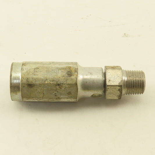 Parker 3/16" ID No Skive Hose x (-4) 7/16-24 Male Straight Hydraulic Fitting