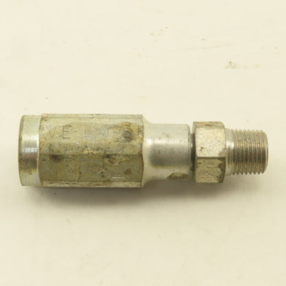 Parker 3/16" ID No Skive Hose x (-4) 7/16-24 Male Straight Hydraulic Fitting
