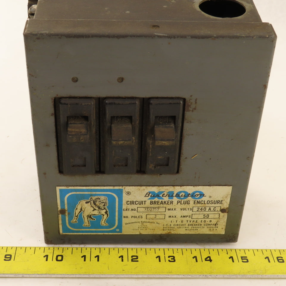 Bulldog Electric XEQ350 Bustribution X100 240VAC 50A Circuit Breaker Plug