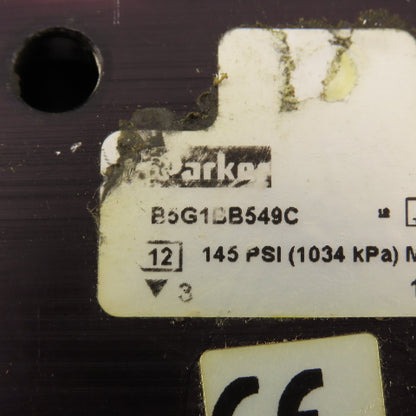 Parker B5G1BB549C 3/2 Position Pneumatic Directional Valve 24VDC Coil