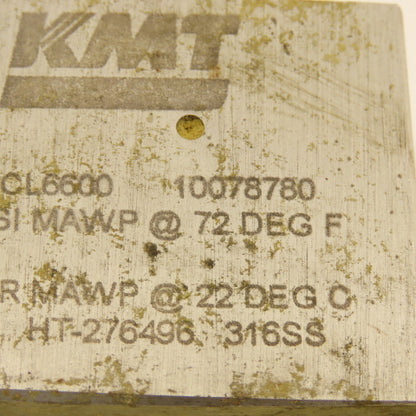 KMT 10078780 3/8" High Pressure Stainless Steel Elbow 66,000 PSI