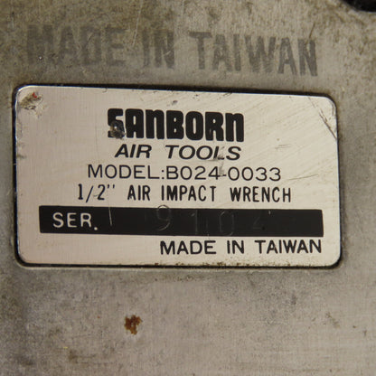 Sanborn B0240033 1/2" Air Impact Reversable