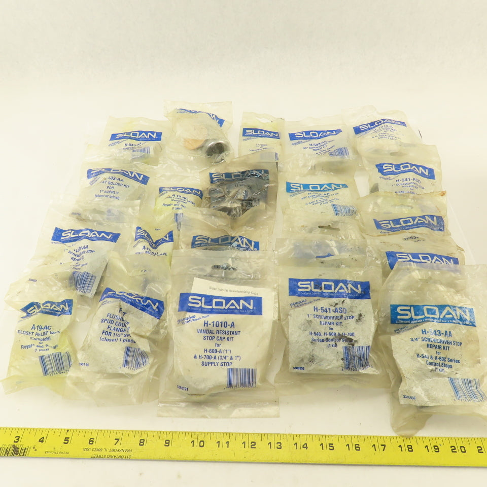 Slone H-540 & H-600 Urinal Toilet Flush Valve Repair See Description Lot Of 21