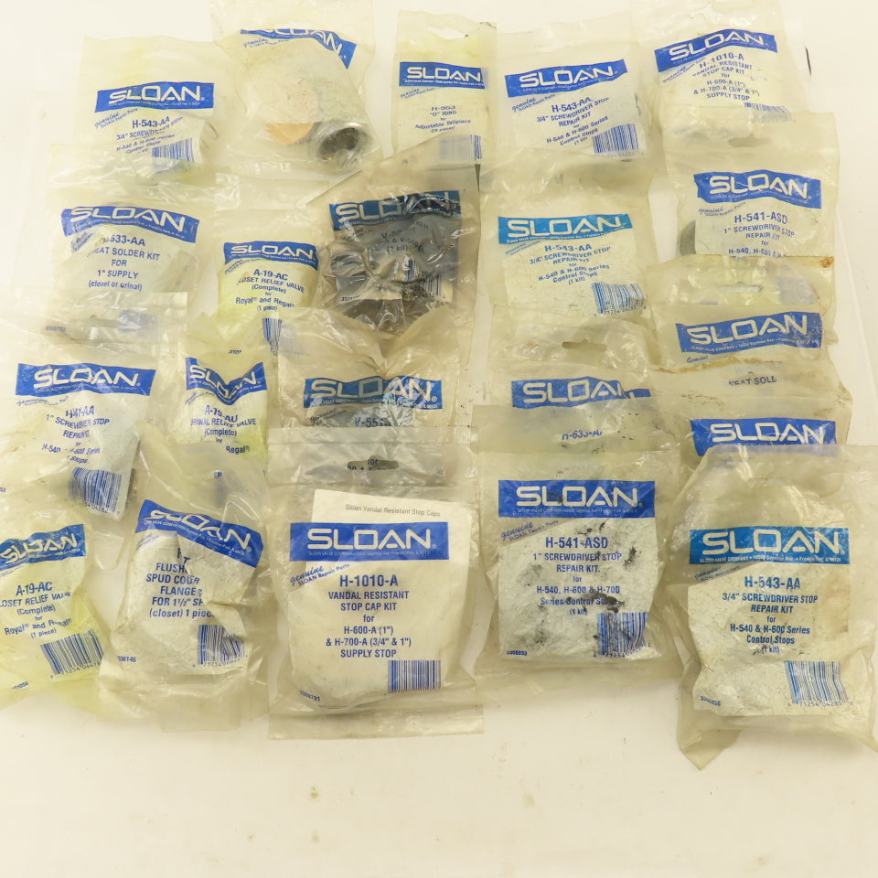 Slone H-540 & H-600 Urinal Toilet Flush Valve Repair See Description Lot Of 21