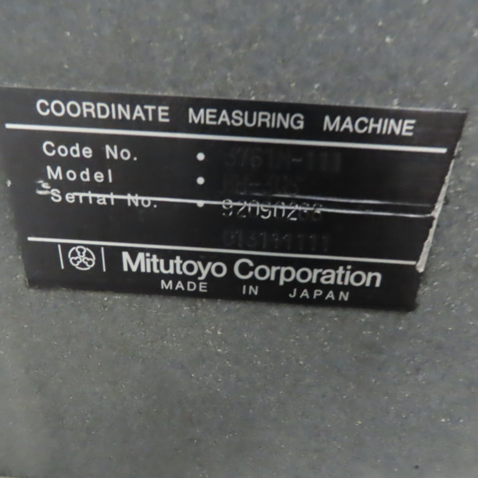 Mitutoyo BH-305 CMM 2 x12x16" Capacity W/Renishaw probe