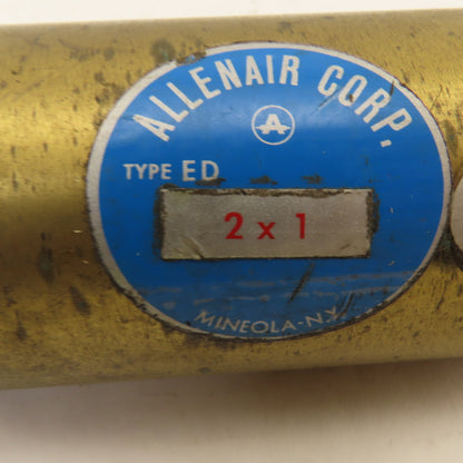 Allenair Corp ED 2x1 Pneumatic Cylinder 2" Bore 1" Double Ended Stroke