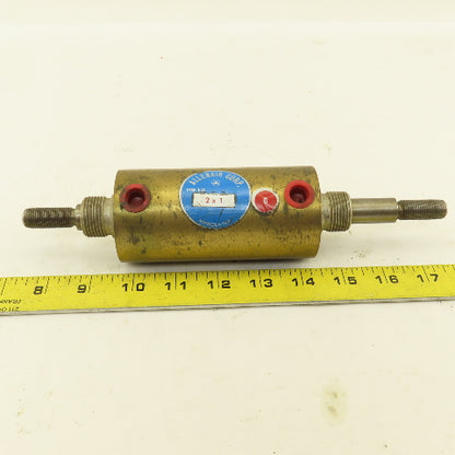 Allenair Corp ED 2x1 Pneumatic Cylinder 2" Bore 1" Double Ended Stroke