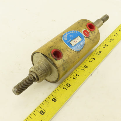 Allenair Corp ED 2x1 Pneumatic Cylinder 2" Bore 1" Double Ended Stroke