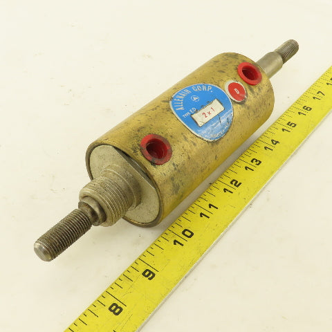 Allenair Corp ED 2x1 Pneumatic Cylinder 2" Bore 1" Double Ended Stroke
