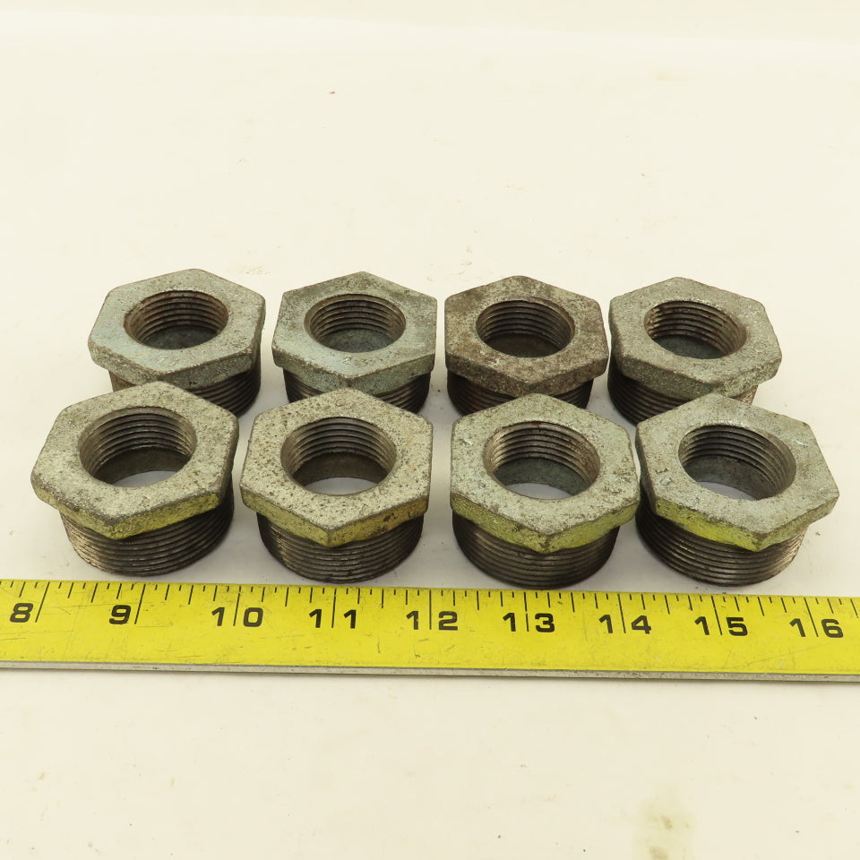 1-1/2" x 1" Galvanized Pipe Bushing Lot Of 8