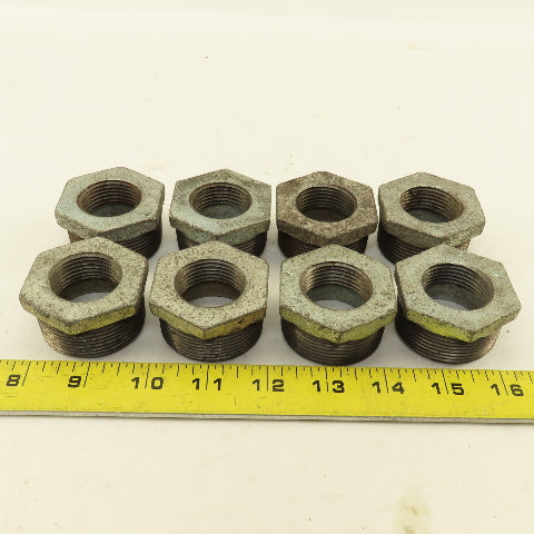 1-1/2" x 1" Galvanized Pipe Bushing Lot Of 8