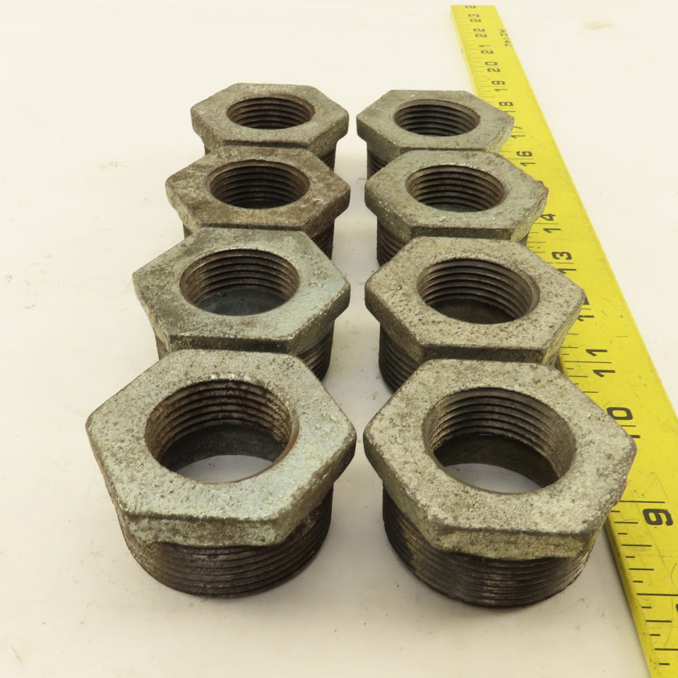 1-1/2" x 1" Galvanized Pipe Bushing Lot Of 8