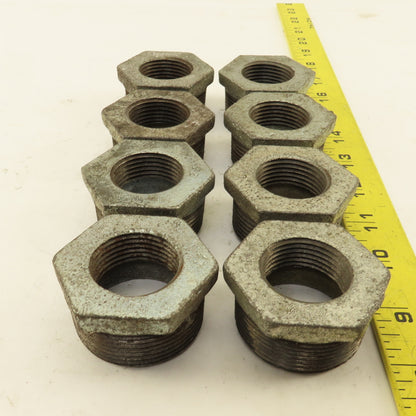 1-1/2" x 1" Galvanized Pipe Bushing Lot Of 8