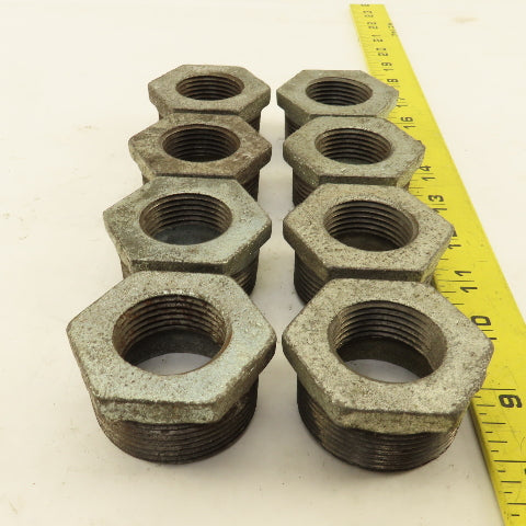 1-1/2" x 1" Galvanized Pipe Bushing Lot Of 8