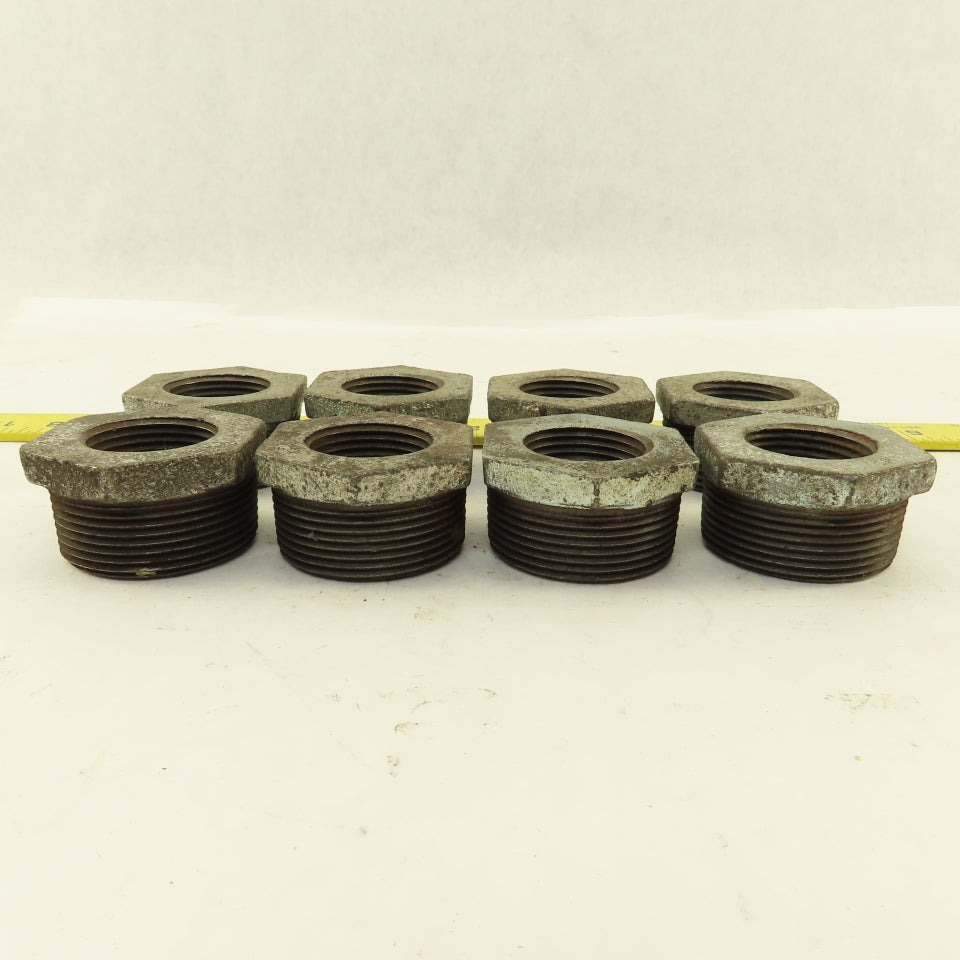 1-1/2" x 1" Galvanized Pipe Bushing Lot Of 8
