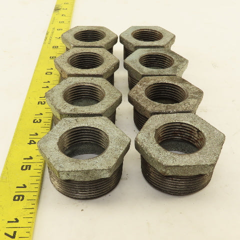 1-1/2" x 1" Galvanized Pipe Bushing Lot Of 8
