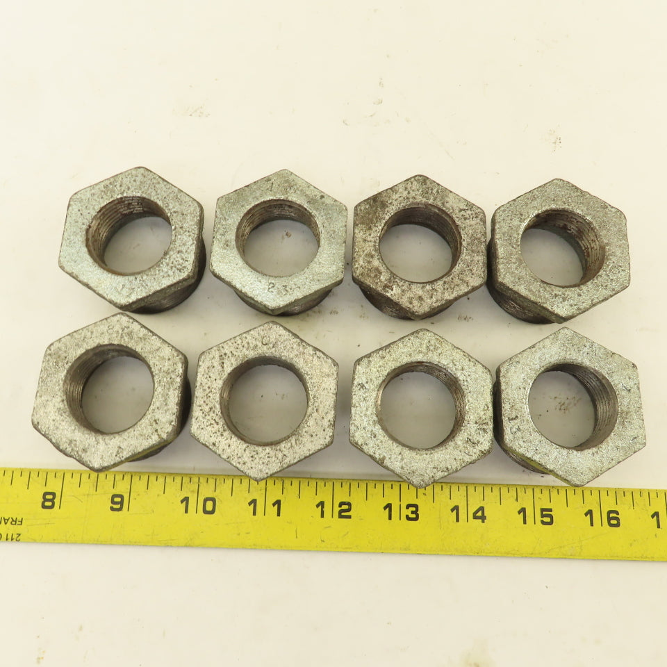 1-1/2" x 1" Galvanized Pipe Bushing Lot Of 8