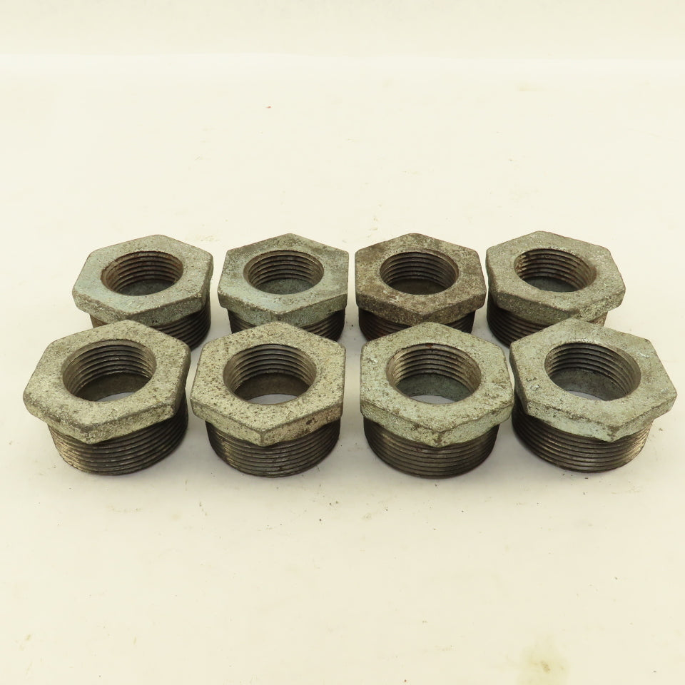 1-1/2" x 1" Galvanized Pipe Bushing Lot Of 8
