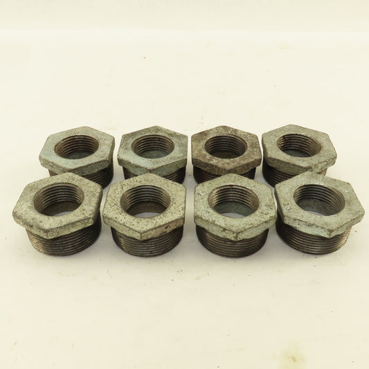 1-1/2" x 1" Galvanized Pipe Bushing Lot Of 8
